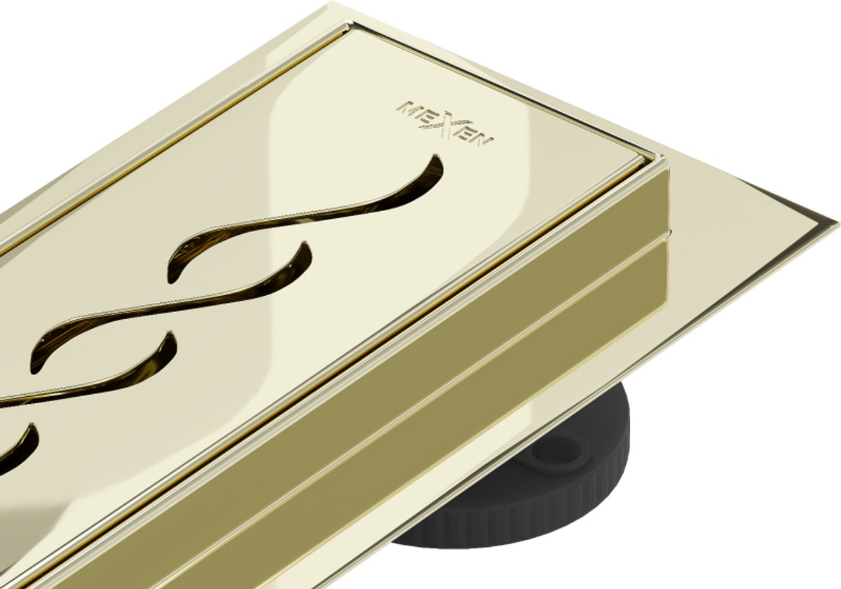 Mexen Flat 360° M18 draaibare lineaire afvoer 70 cm, goud - 1523070-40
