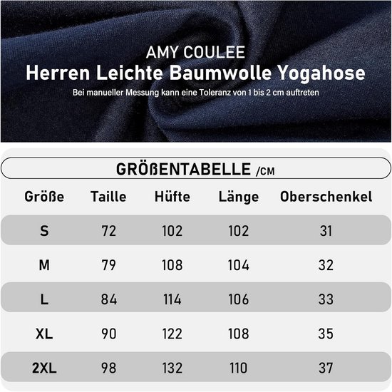 Herren Trainingsbroek Katoen Lichtgewicht Joggingbroek met Zakken voor Sport en Vrije Tijd — afbeelding 2