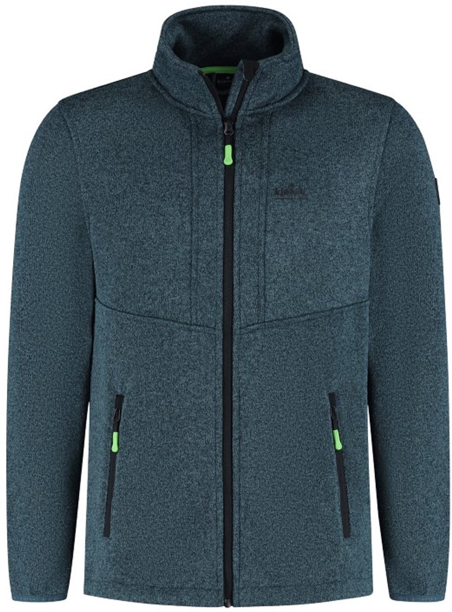 Kjelvik heren vest Brad gebreid Blauw