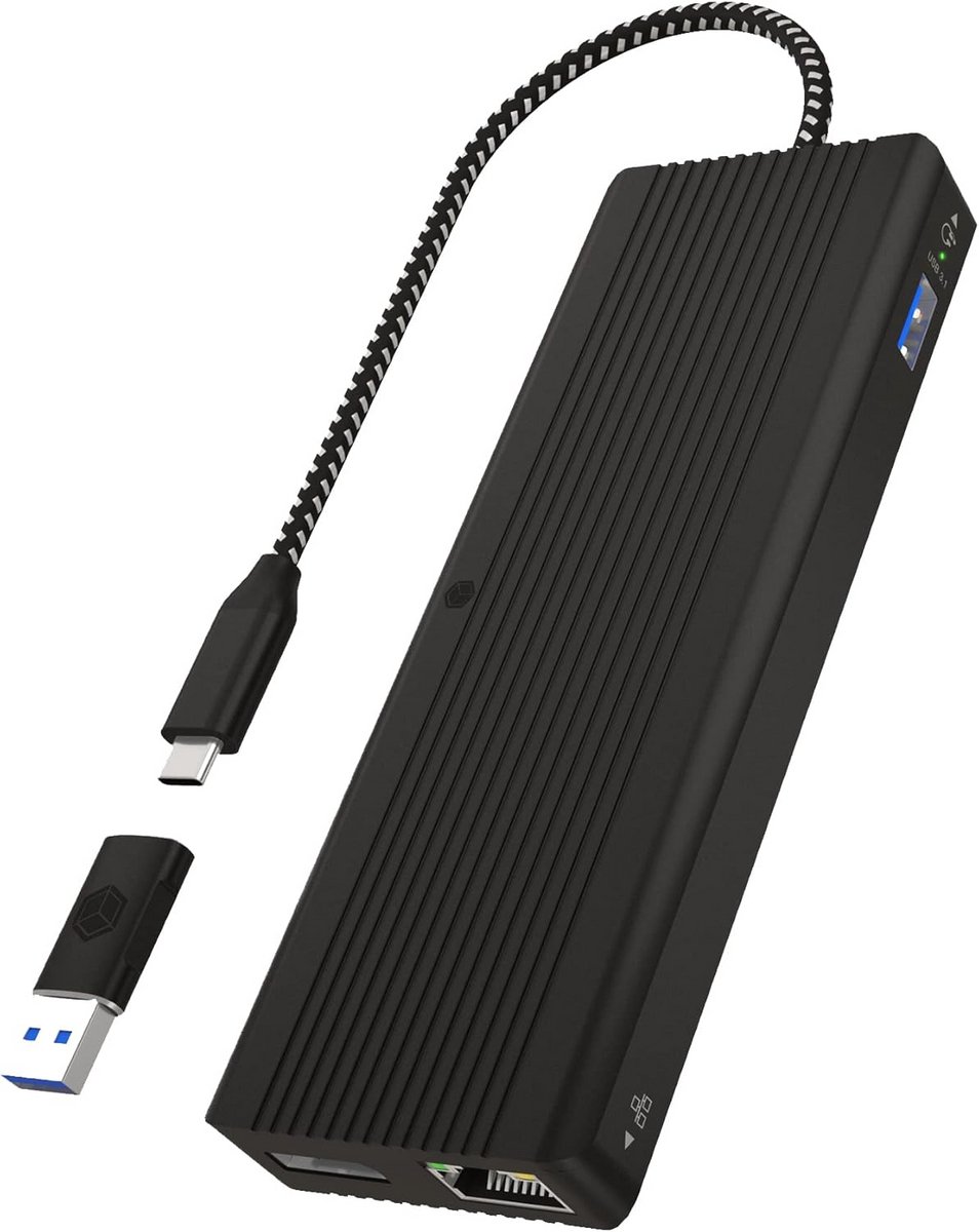 10-in-1 USB-C Docking Station voor 2 Monitoren (HDMI/DP), 4K 60Hz, Power Delivery, Gigabit Ethernet