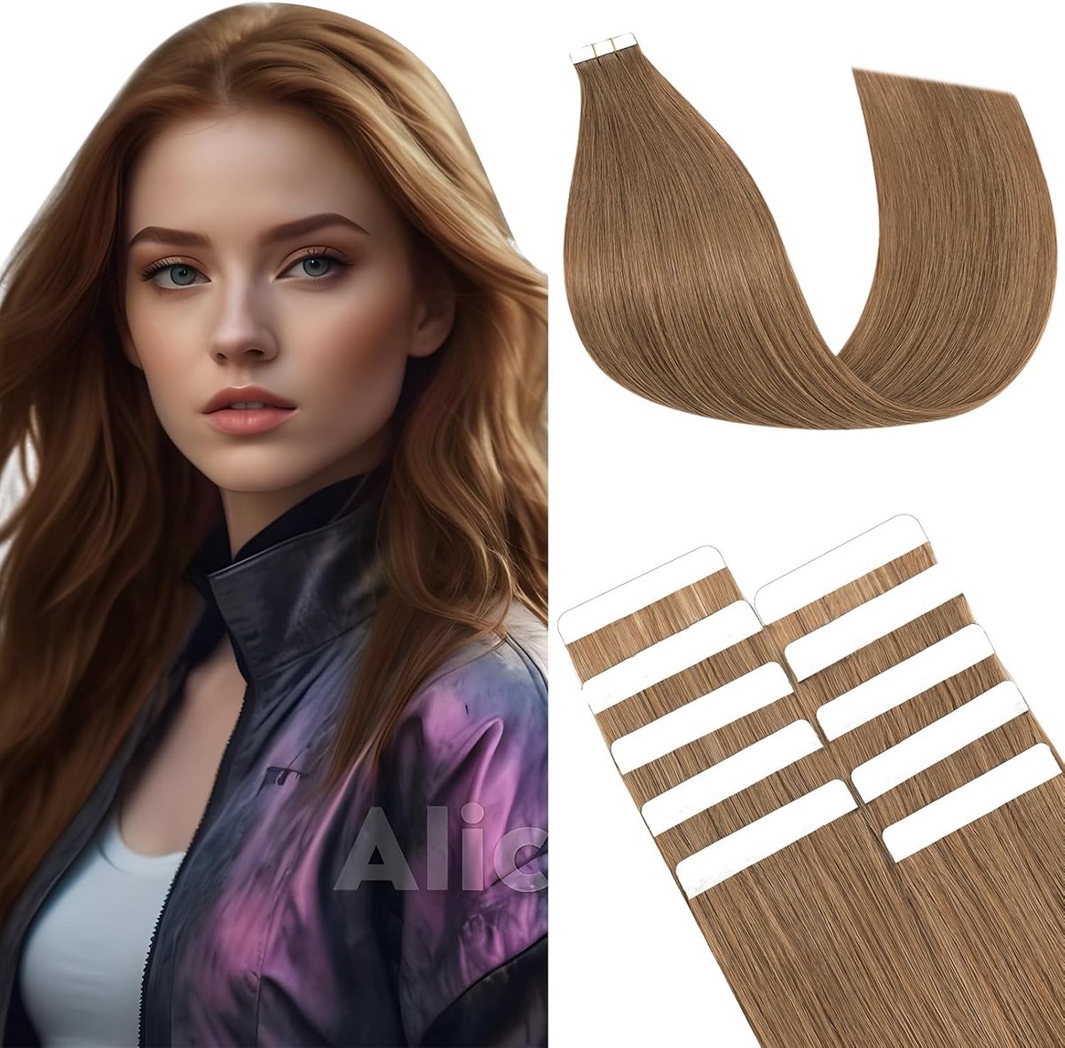 Tape-in Haarverlengingen Echt Menselijk Haar Onzichtbaar en Natuurlijk