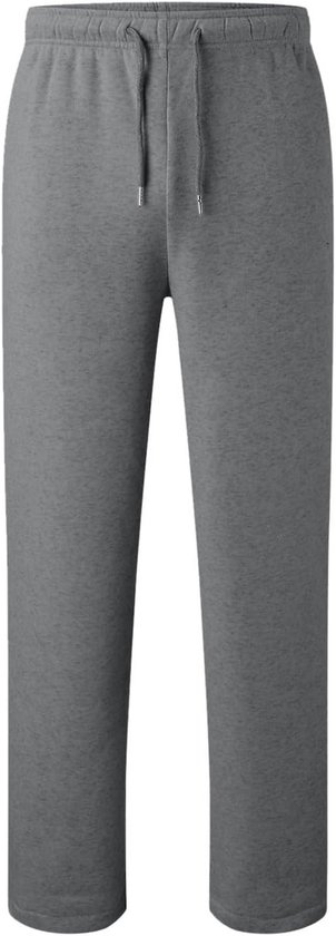 Grijze joggingbroek met trekkoord aan de voorkant.