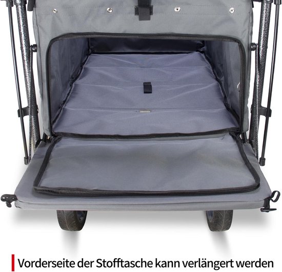 Opvouwbare Bolderkar met Dak - Stevige Transportwagen voor Kinderen en Boodschappen tot 120kg van Opvouwbare Bolderkar — afbeelding 5