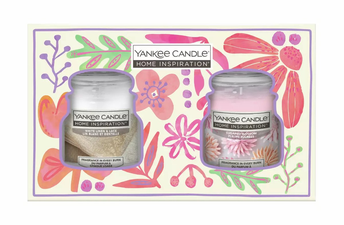 Yankee Candle Home Inspiration - 2 Small Jar Cadeauset - 30 branduren Paars