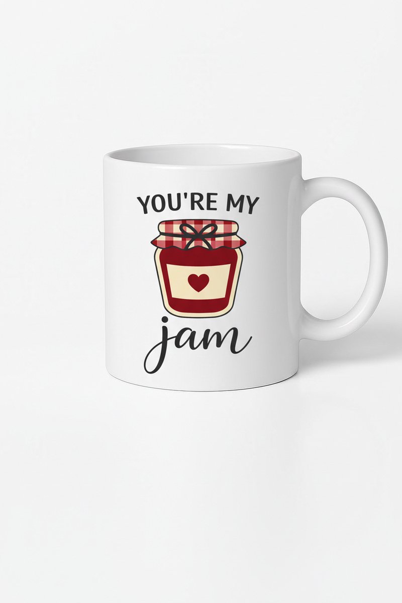 Mok You're My Jam - Liefdevol Cadeau met Jam Pot Design en Hart