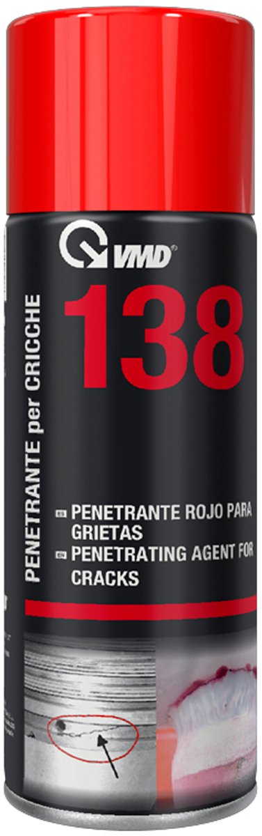 Scheurtester en Penetreervloeistof - 400ml - Voor Lasonderzoek en Metaalinspectie - Detecteert Barsten Gaten Porositeit - Onderdeel van 3-Delige Set [17338]