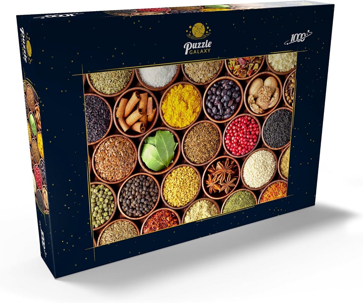 1000 Stukjes Legpuzzel: Kruiden in Ronde Schaaltjes - Uitdagend Puzzelplezier