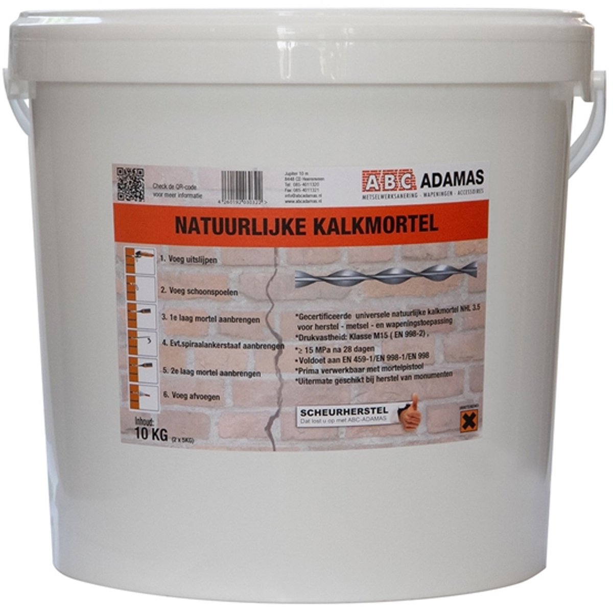 Scheurherstel Kalkmortel 2-Componenten 10 Kg