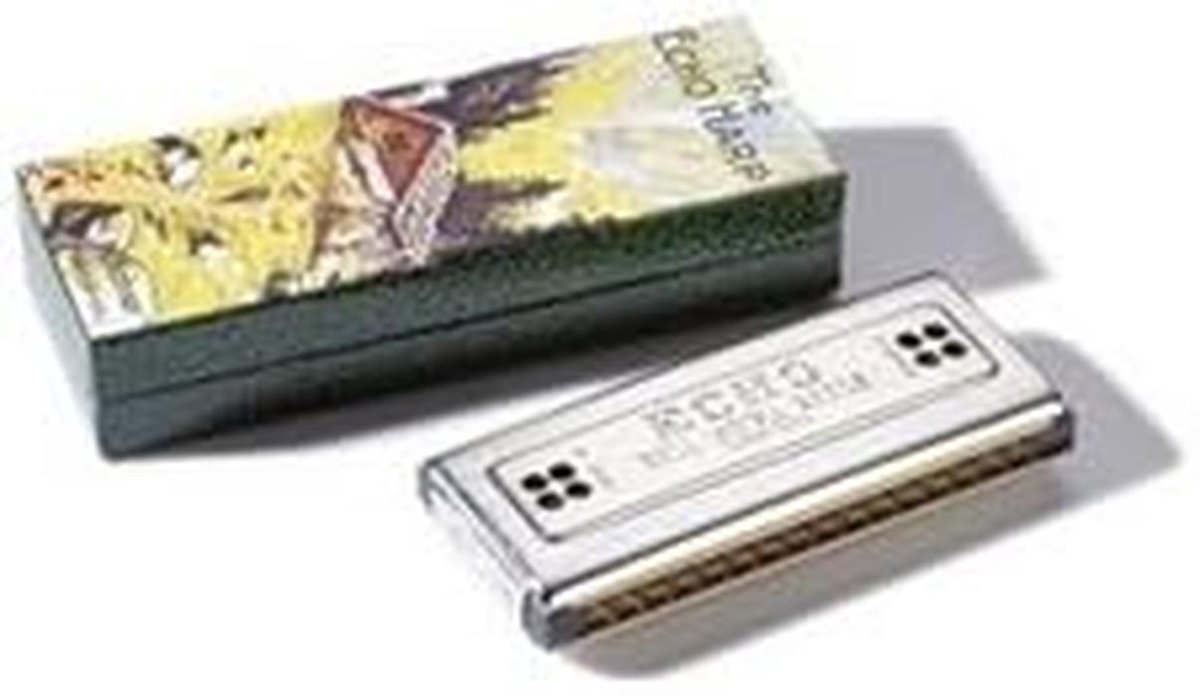 Tremolo Mondharmonica C/G 96 Tonen Houten Body