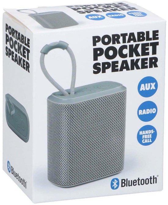 Draagbare Bluetooth Speaker 5.3 - Draadloze Muziekbox met AUX en FM Radio - Partybox met 4 uur Speeltijd - Compact en Lichtgewicht - Grijs van Merkloos — afbeelding 5