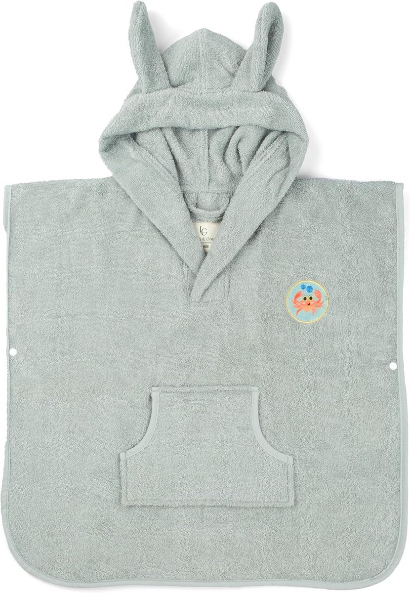 Zachte Kinderbadponcho met Capuchon van 100% Katoen - Absorberend en Sneldrogend
