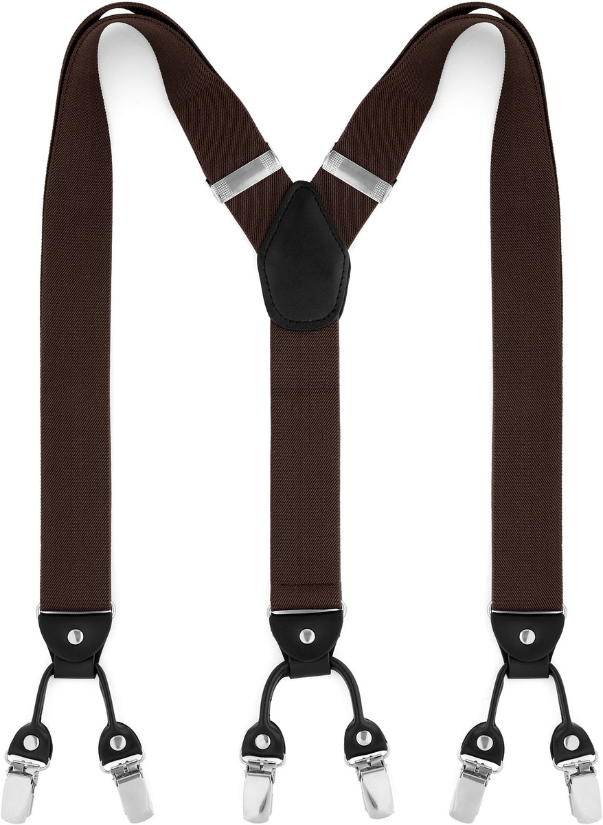 Brede Donkerbruine Clipbretels
