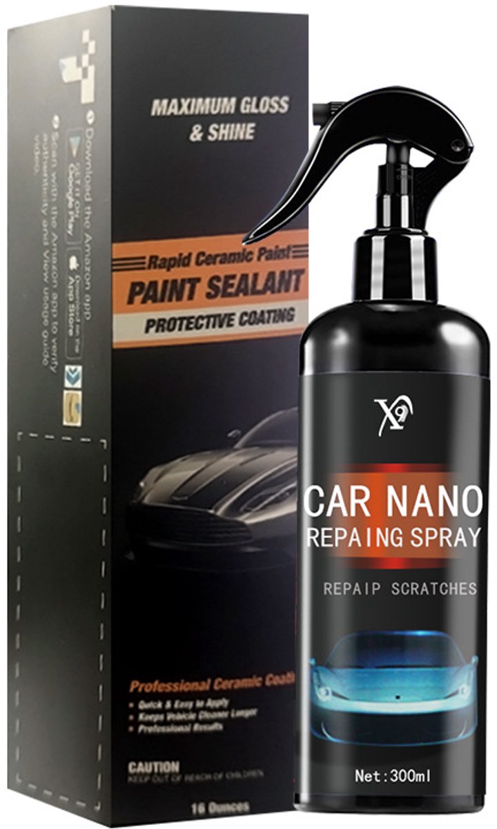 TLVX Car Nano Coating 300ML / Keramische Auto Coating Spray / Car Auto Polish Spray / Polijsten / Grote fles Top Coating Lichte Krassen Verwijderen / Quick Nano-Coating / Auto Wax / Reinigen / Car Cleaning / Vuilafstotend / Langdurige bescherming