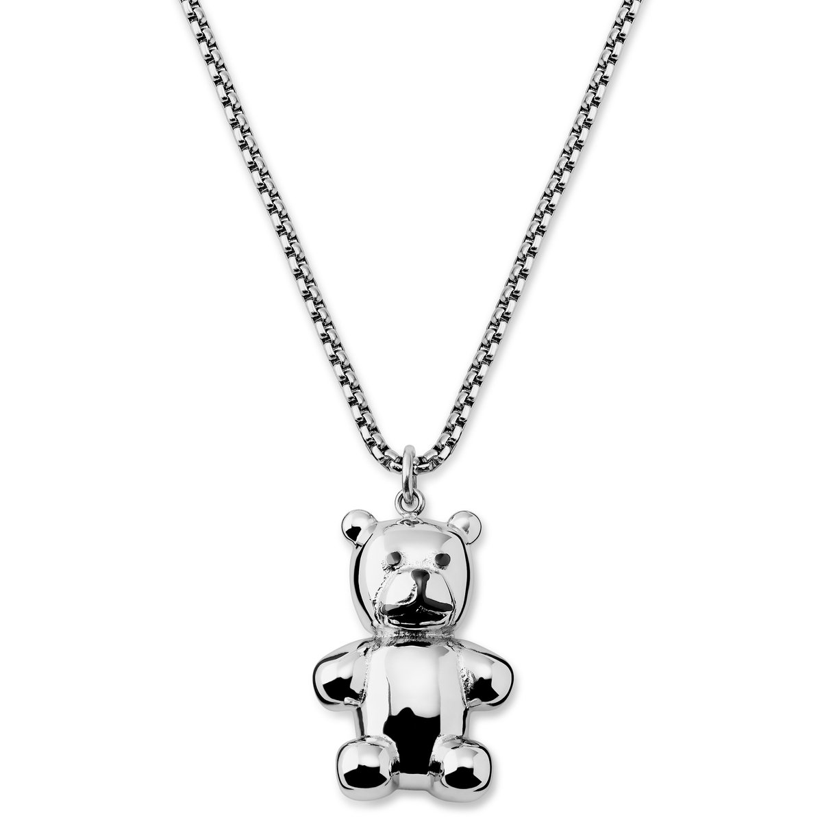 Egan | Zilverkleurige Teddybeerketting