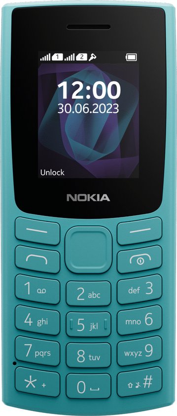 Nokia 105 4G 4,57 cm (1.8") 80,2 g Blauw Basistelefoon