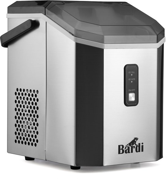 Bardi 1.1L - Nugget IJsblokjesmachine Square - Crushed Ice Maker met IJsschep - 15kg/24 uur - Ijsblokjesmaker - Met Luxe Thermosbeker - RVS van Bardi — afbeelding 4