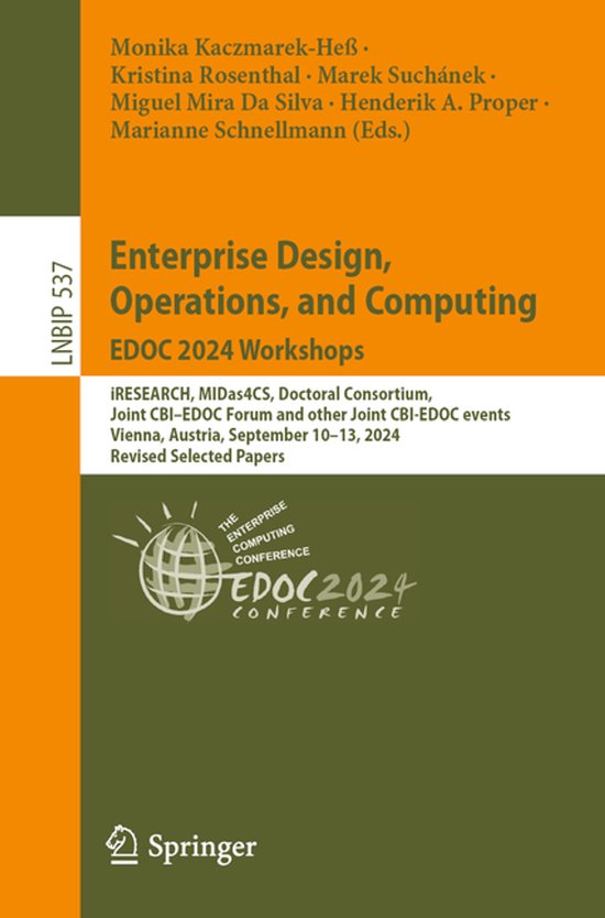 Lecture Notes in Business Information Processing537- Enterpr ... - cover