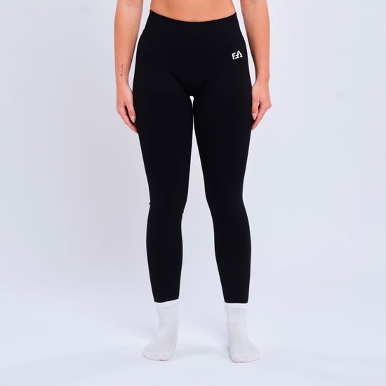 Euphoria Sportlegging Dames - Sportkleding Dames - Sportbroek Dames - Yoga Broek Dames - Zwart - Maat M — afbeelding 3
