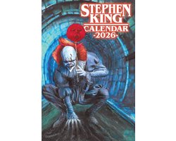 Omslag van 2026 Stephen King Calendar Meet Pennywise