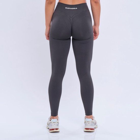 Euphoria Sportlegging Dames - Sportkleding Dames - Sportbroek Dames - Yoga Broek Dames - Grijs - Maat M van Merkloos — afbeelding 3