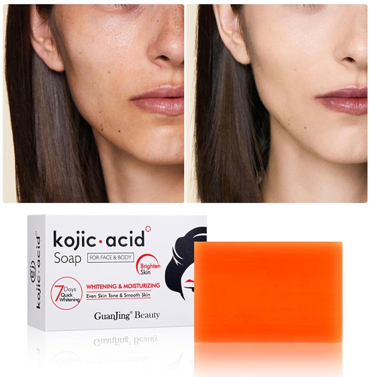 3 x KOJIC ACID Zeep - Kojic Acid Gezichtsreiniging - Tegen pigmentvlekken - Antirimpel - Anti-Rimpel - Acne - Gezichtsreiniger - Mee-eters verwijderen thumbnail 2