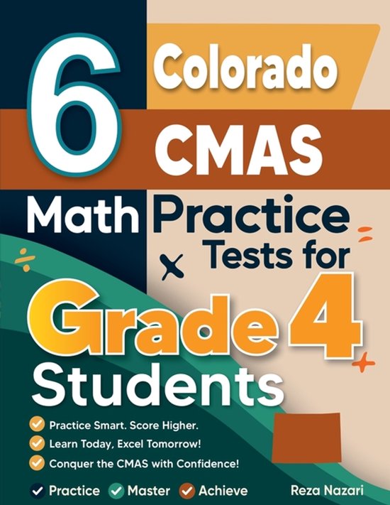 6 Colorado CMAS Grade 4 Math Practice Tests - cover