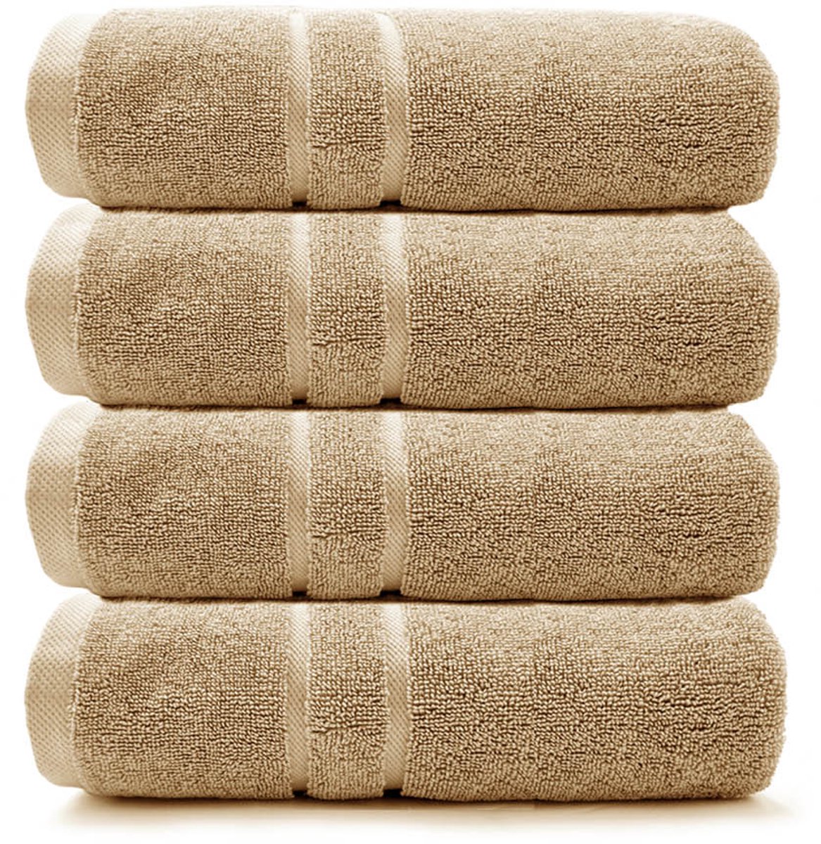 HOOMstyle Gastendoekje Boutique - 4 stuks - 30x50cm - Hazelnoot Bruin