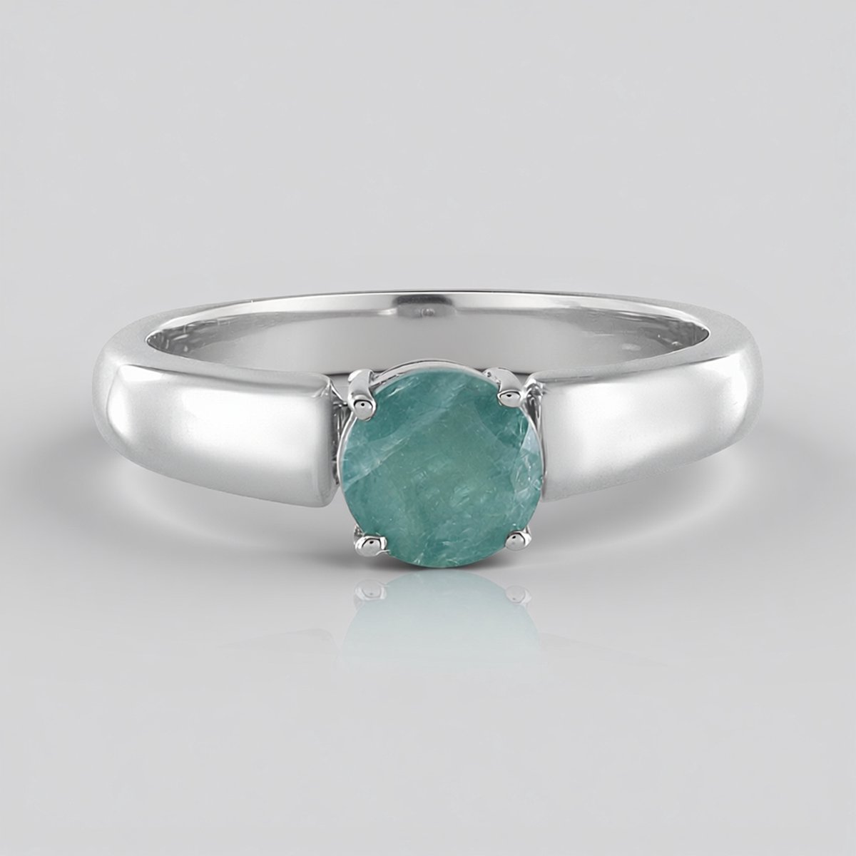 Cavill - Zilveren ring met platina afwerking - 925 sterling zilver - Grandidieriet 0,805 ct - Ronde edelsteen ring - Minimalistisch & modern design