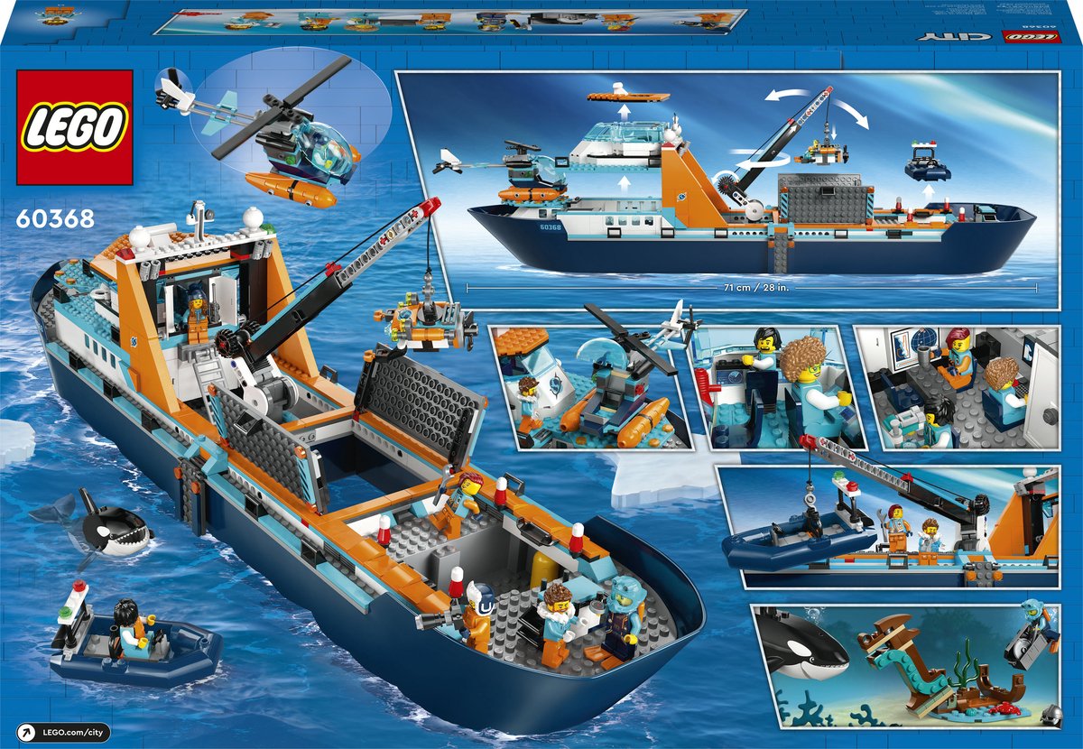 LEGO City Poolonderzoeksschip Groot Drijvend Boot Speelgoed Set voor Kinderen 7+ - 60368 — afbeelding 22