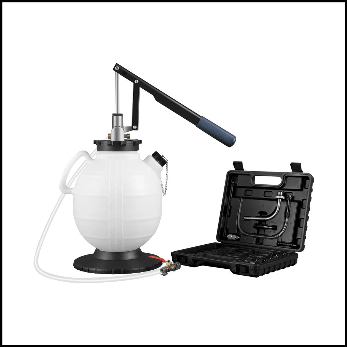 7,5 Liter ATF Transmissievloeistofpomp – Transmissievloeistofoverdracht & Vuller met Regelklep en 15 Adapters