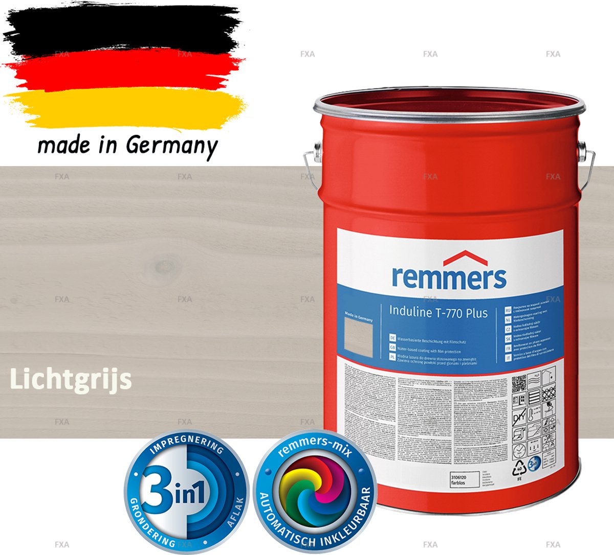 Remmers Induline T-770 PLUS Transparant – Lichtgrijs – 5 L – Opvolger GW 310 Houtbeits