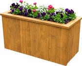 Lot de 2 pots de fleurs en bois faits main pour sapin de Noël - Jardinières résistantes aux intempéries - 25 x 25 x 40 cm - Entièrement assemblés - Natural