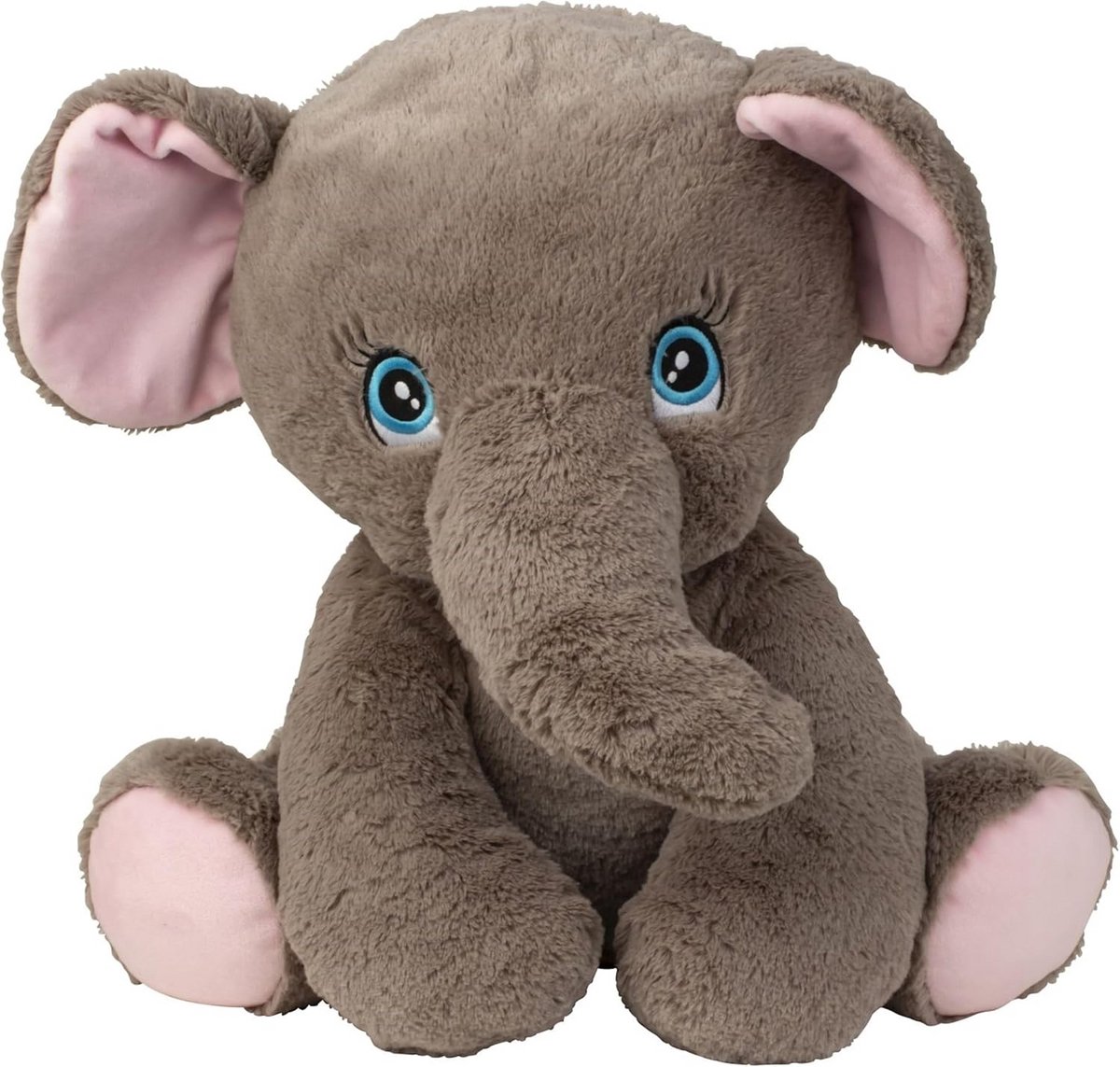 Pluche Olifant Knuffel Grijs - Zacht Zitbaar Knuffeldier 41 cm