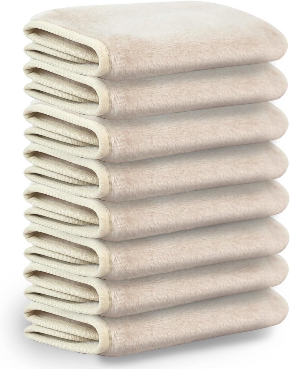 8x Herbruikbare Microvezel Make-up Remover Doekjes, Zacht Gezichtswashandje