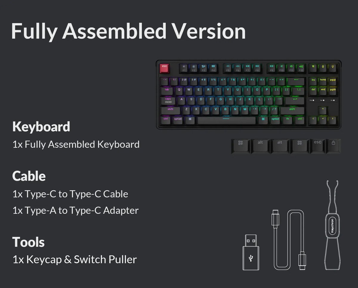 Keychron C3 Pro - Mechanisch Toetsenbord - Rode Switch thumbnail 4
