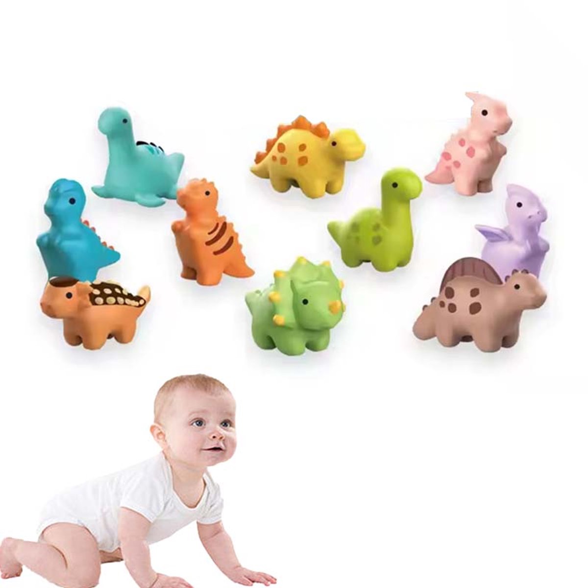 10 stuks dinosaurus speelgoed - Educatief speelgoed voor kinderen - Dino paarspel voor kinderen - Dinosaurussen classificatiespel - Geschikt voor jongens en meisjes