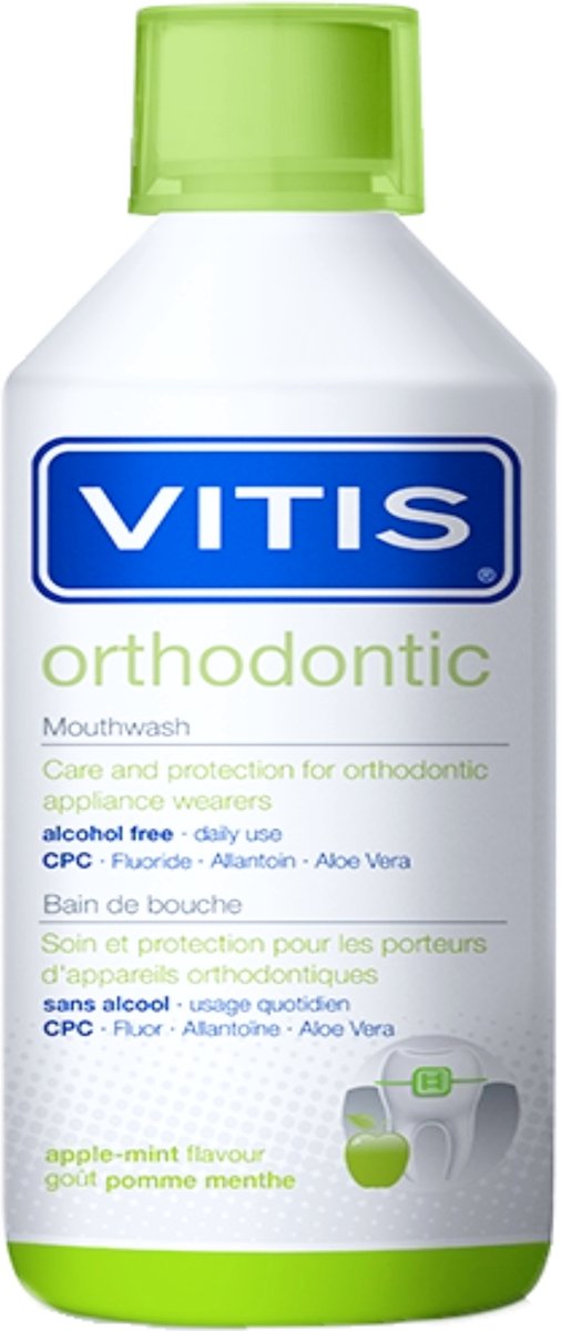 VITIS Orthodontic – Mondspoeling – Voor Beugel – Antibacterieel – 500 ml