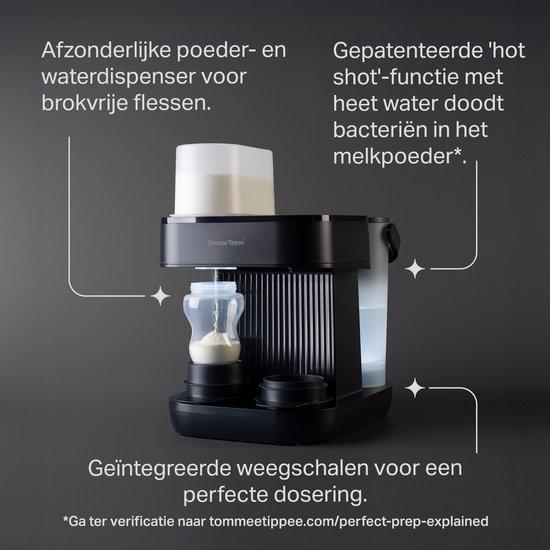 Tommee Tippee Perfect Prep® Pro apparaat - Baby Fles Maker met Poederdispenser - antibacterieel waterfilter - gepersonaliseerde appondersteuning​ van Merkloos — afbeelding 2