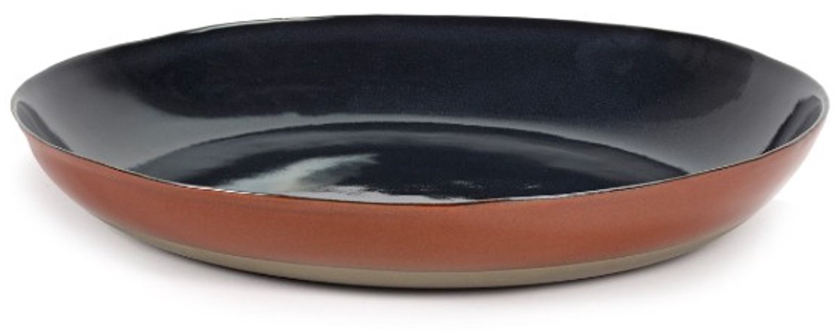 Serax Anita Le Grelle Serveerschaal M Diameter 35.5cm H6cm Donker Blauw / Roest