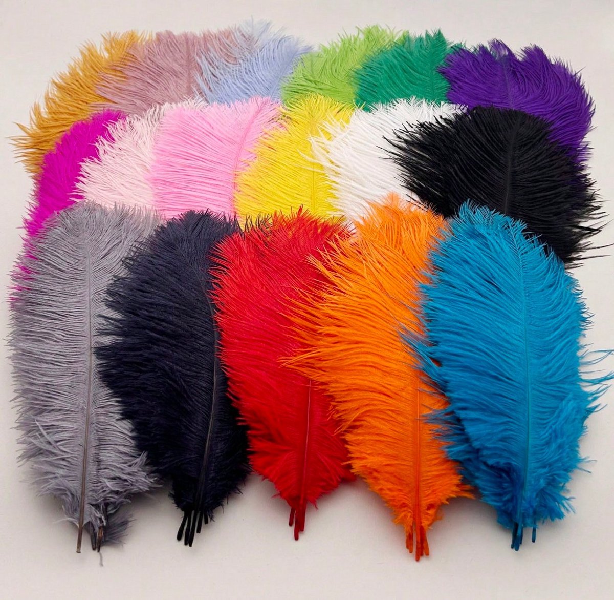 10 stuks veren ongeveer 20 cm multicolor