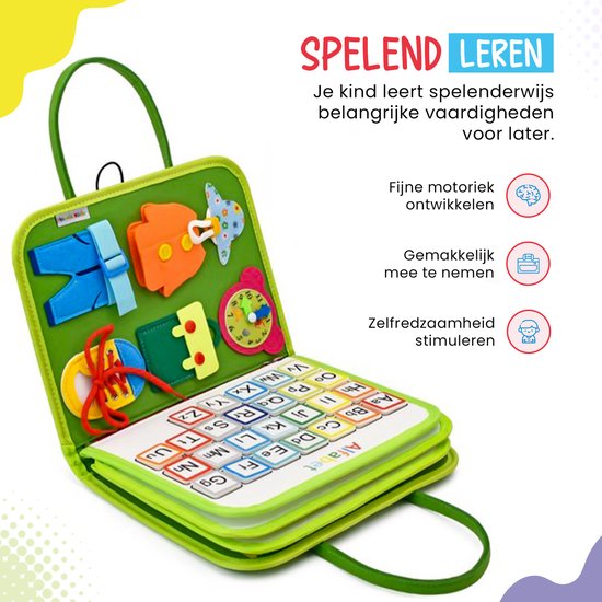 Intellikids Montessori Activiteitenboek - Educatief speelgoed voor motoriek - Dieren Groen van Merkloos — afbeelding 2