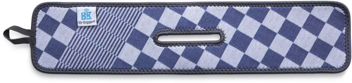 BK Mr. Gripper pannenlap - afgiethulp - blauw geruit