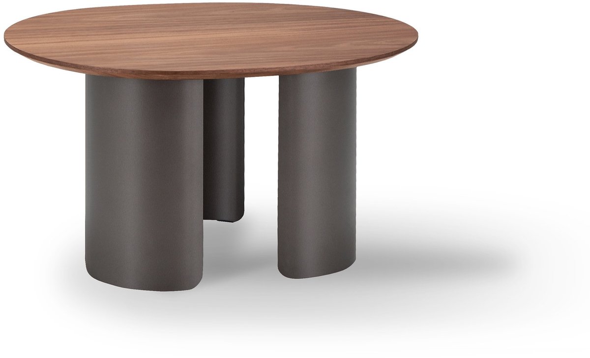 Icon Living - Salontafel Sarah 002 Organisch 70x56x38 Walnoot Poot Bronze