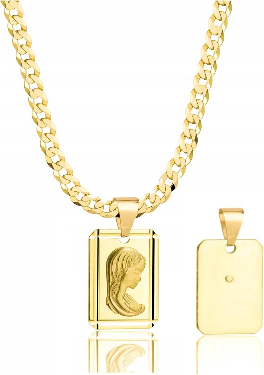 Herenketting Goud 585 Koningsschakel voor Medaillon