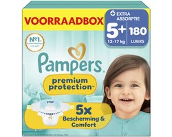 Pampers Premium Protection Maat 5+ - 180 Luiers - 12kg-17...
