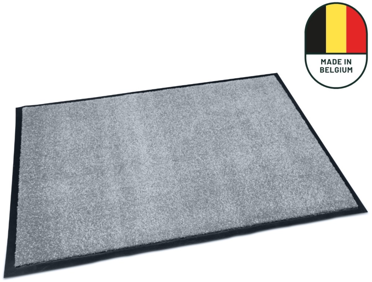 Studio M Deurmat - Deurmat Binnen - Droogloopmat - 40x60 cm - Color Pro - Lichtgrijs - Schoonloopmat - Antislip Deurmat - Extra Sterk - Gemaakt in België