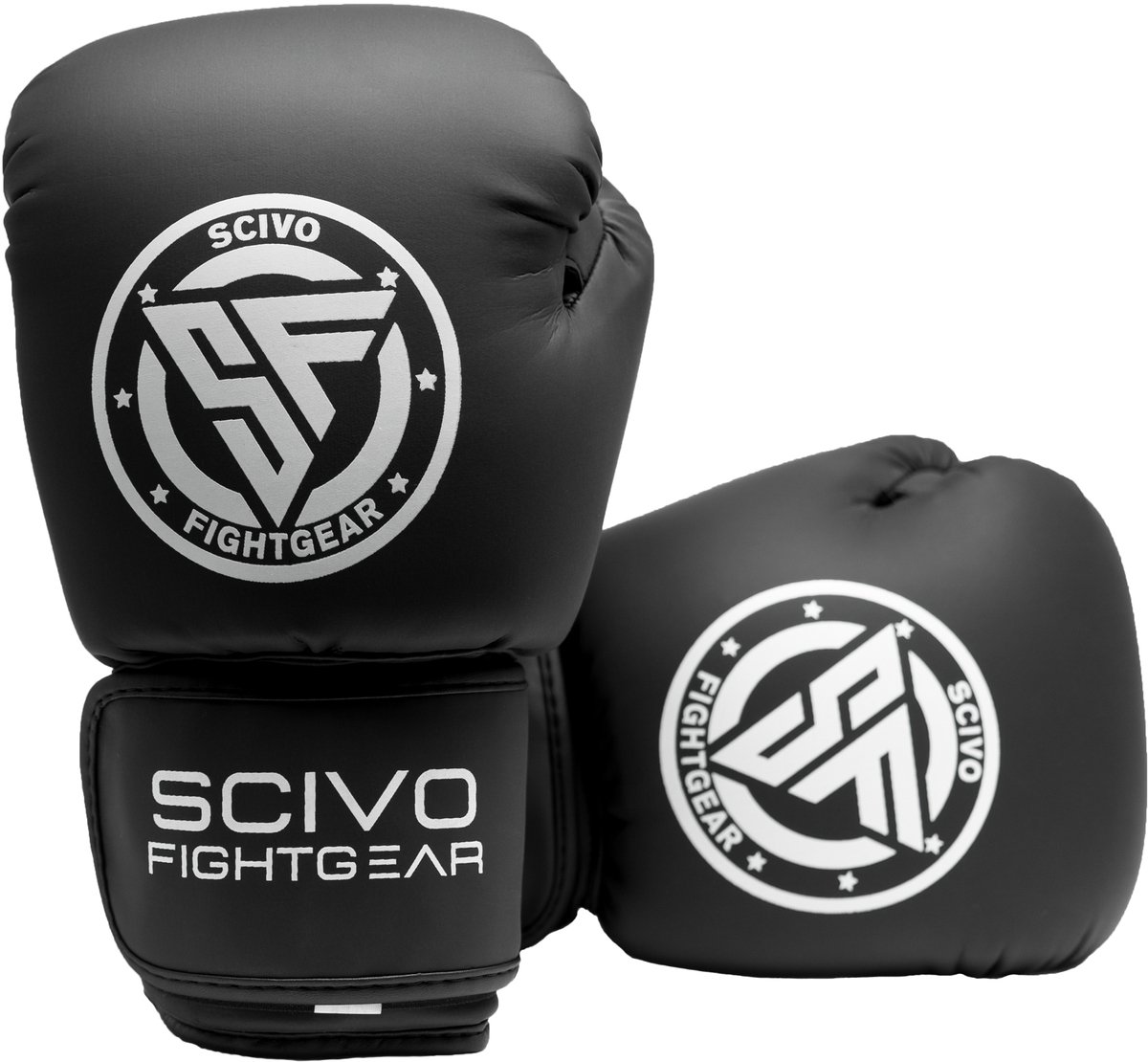 Stealth Kickboxing Gloves PU Black/White (16OZ)