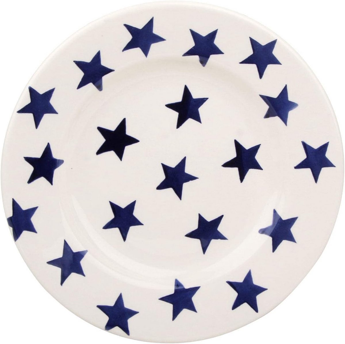 Set van 4 blauwe borden 8,5 inch keramiek