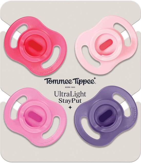 Tommee Tippee Ultra-light StayPut fopspeen - 18-36 maanden - set van 4 - silicone fopspeen uit één stuk - Roze multi van Merkloos — afbeelding 5