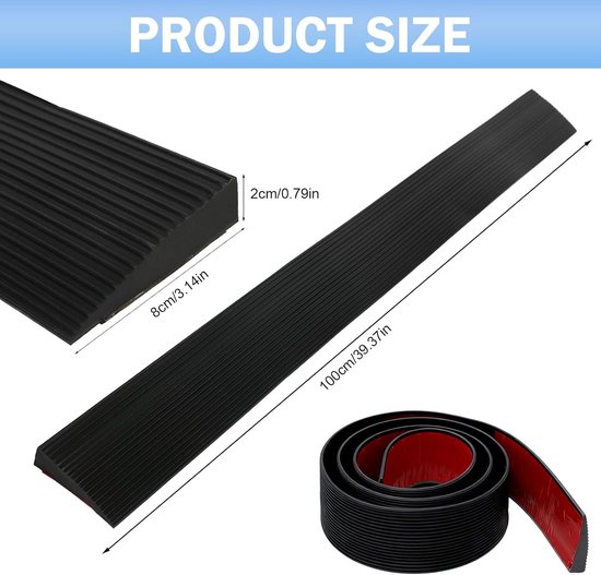 Bol Ramp Threshold ramp - 8 cm x 2 cm x 100 cm - door threshold - wheelchair ...